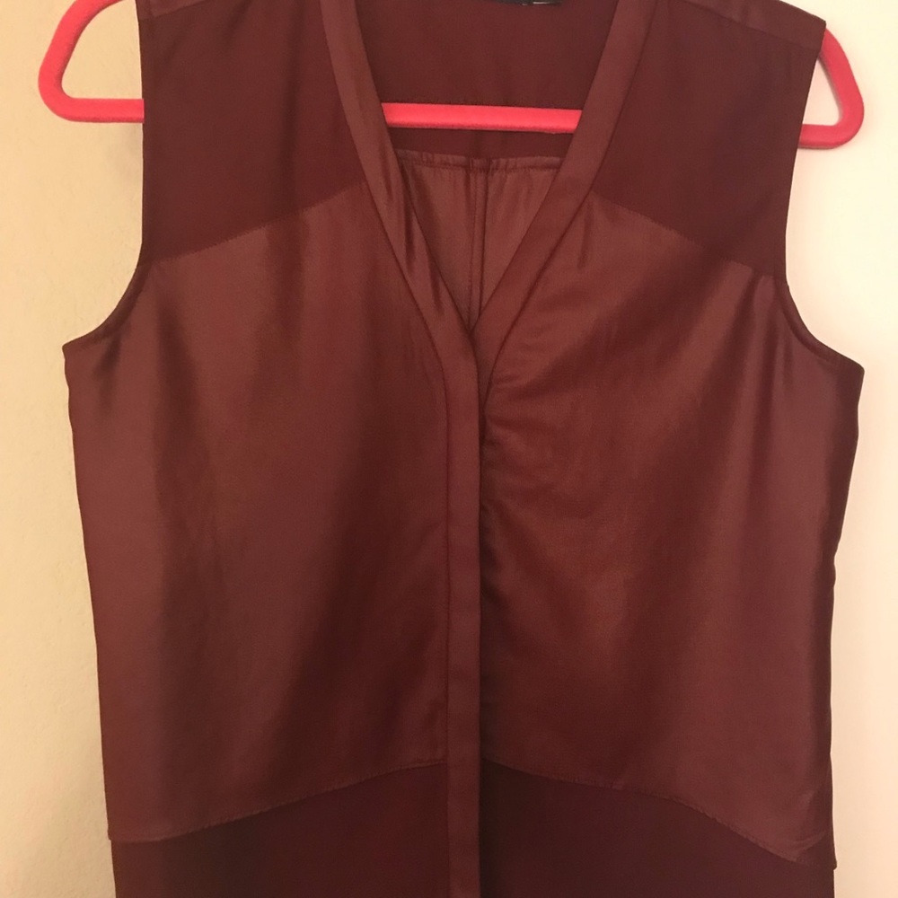 Trouvé Red Burgandy Top